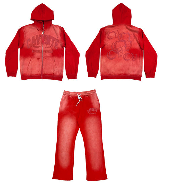 RED JACKET AND PANTS SET