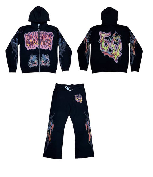 ALL BLACK JACKET AND PANTS SET