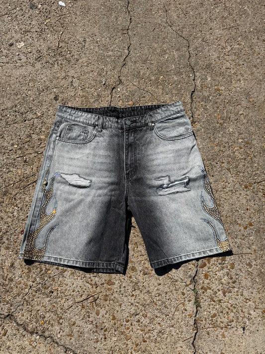 GREY FLAME JORTS