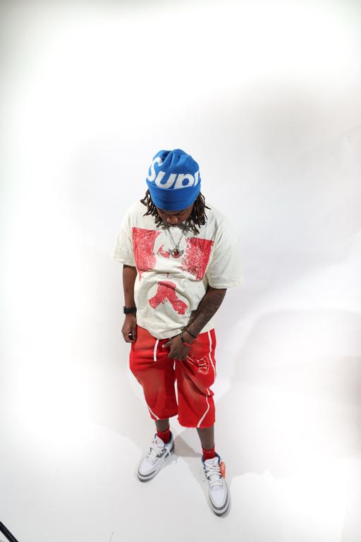 RED TSHIRT AND 3/4 SHORTS SET