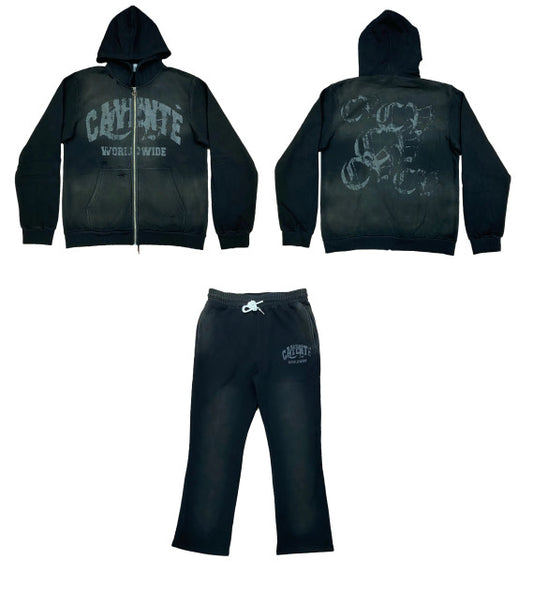 BLACK JACKET AND PANTS SET