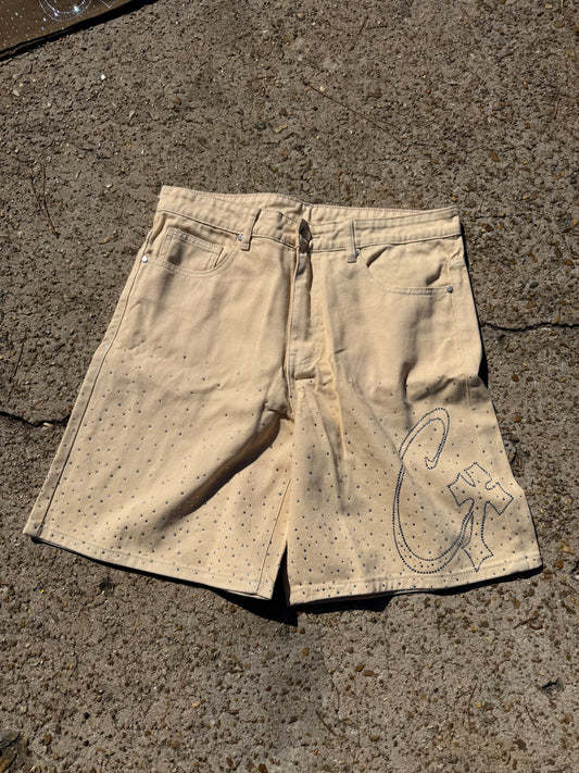 CREAM DIAMOND JORTS